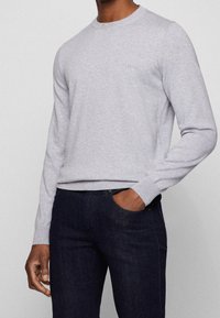 BOSS Strickpullover - silver-coloured