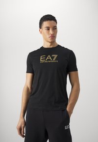 EA7 Emporio Armani - T-shirt print - nero Miniatuurafbeelding 1