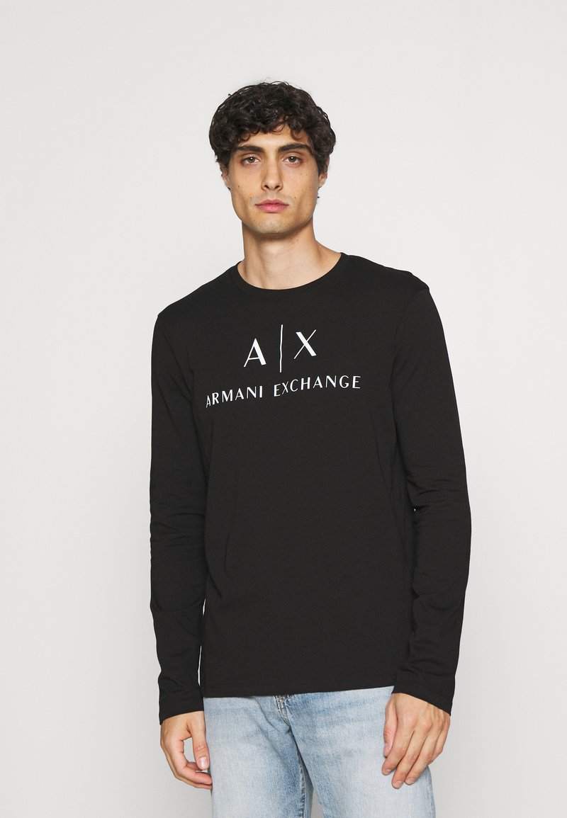 Armani Exchange - Long sleeved top - black, Enlarge