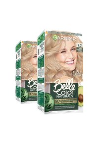 Garnier TINTA CAPELLI BELLE COLOR NATURALS COLORAZIONE PERMANENTE SENZA AMMONIACA AL 90% DI ORIGINE NATURALE - 2 PACK - Tinte capelli - biondo chiarissimo naturale (9.01)