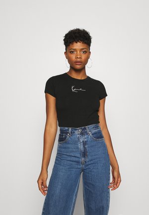 SMALL SIGNATURE SHORT TEE  - T-Shirt print - black