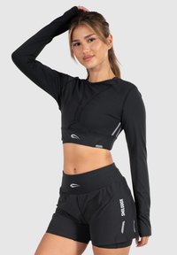 Smilodox CROP FASTLANE - Langarmshirt - schwarz