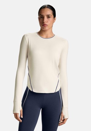 LONG-SLEEVE TECHNICAL PIPING 30424969 - Majica z dolgimi rokavi - white