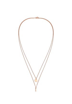 LAYERING PLATE NECKLACE - Halskette - rose gold-coloured