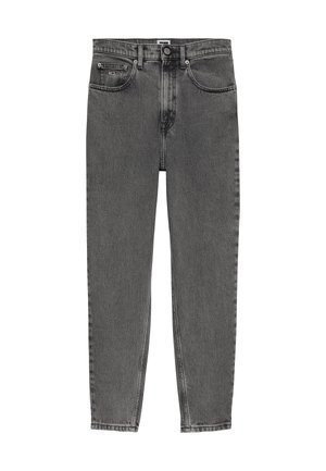 Υψηλής μέσης τζάκετ σε σκούρο γκρι τζιν. Διαθέτει παραδοσιακό σχέδιο πέντε τσεπών με διακριτή ραφή και μεταλλικό κουμπί.