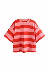 RELAXED FIT CREW NECK - T-shirt med print - red pink