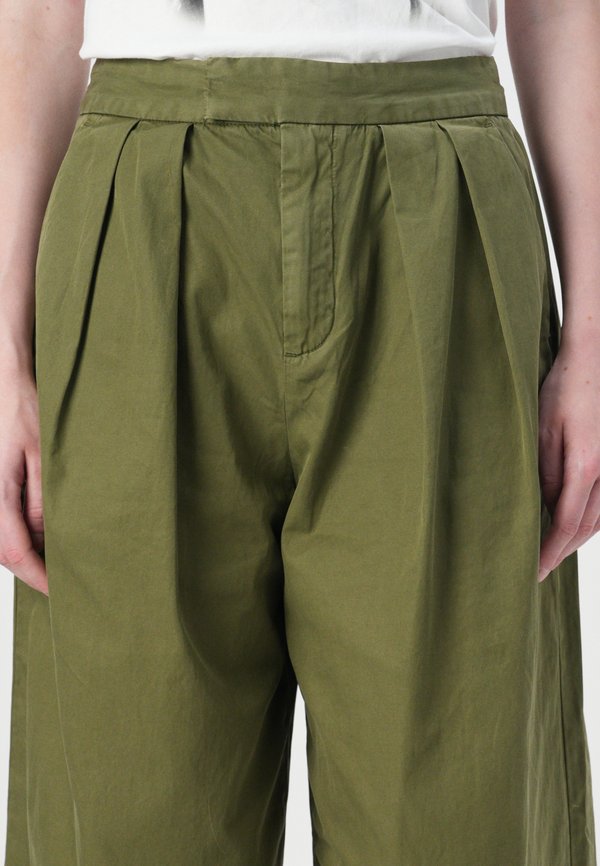 WIDE LEG  - Trousers - dark olive2
