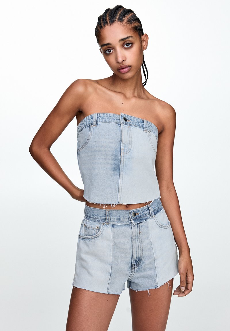 Yascelinde Ls Top Light Blue Denim