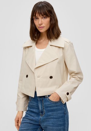 MIT REVERSKRAGEN - Blazer - beige