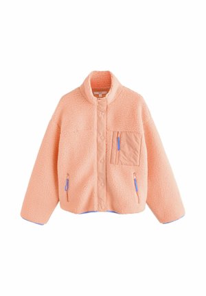 POPPER FRONT FUNNEL NECK - Fleecejas - fluro orange