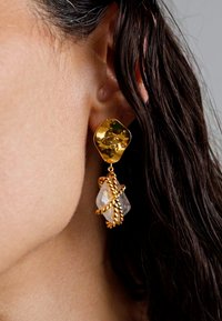 Aurélie Bidermann MYCENE EARRINGS WITH ROCK - Naušnice - gold-coloured