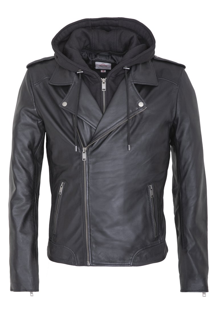 Lee Cooper Leren jas zwart