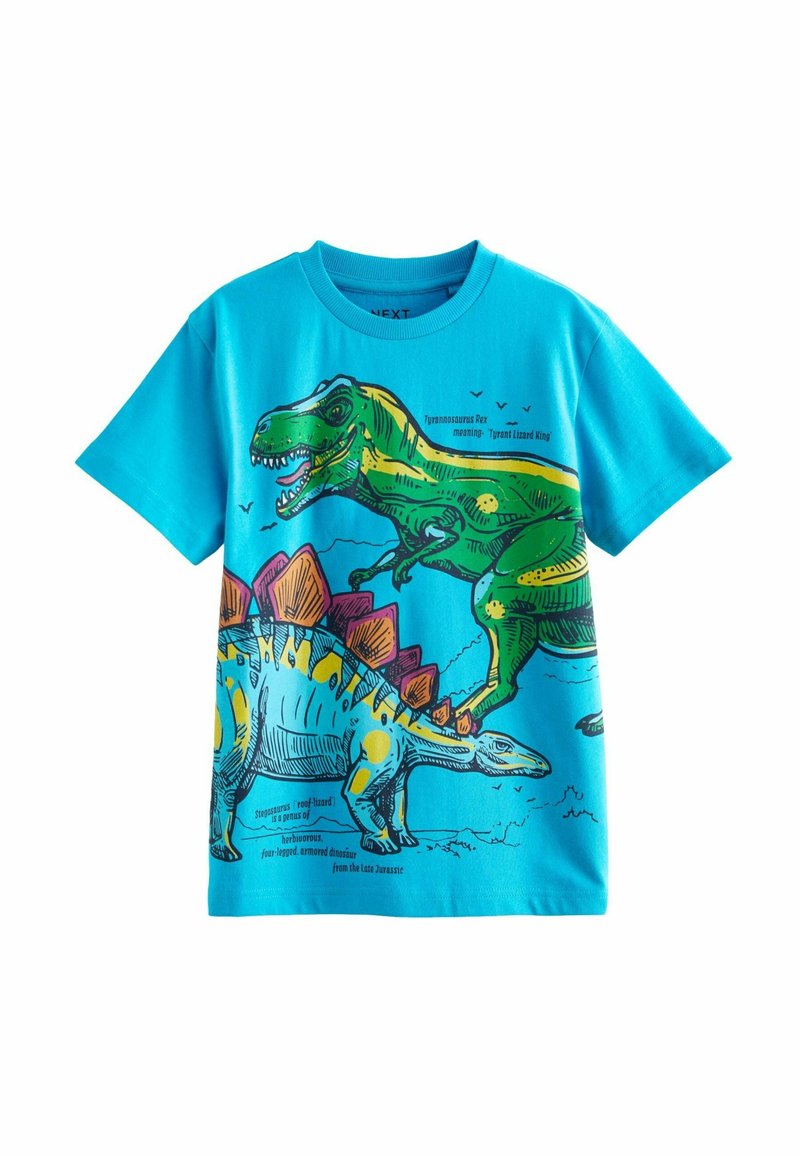Next SHORT SLEEVE GRAPHIC STANDARD - Apdrukāts T-krekls - blue dinos
