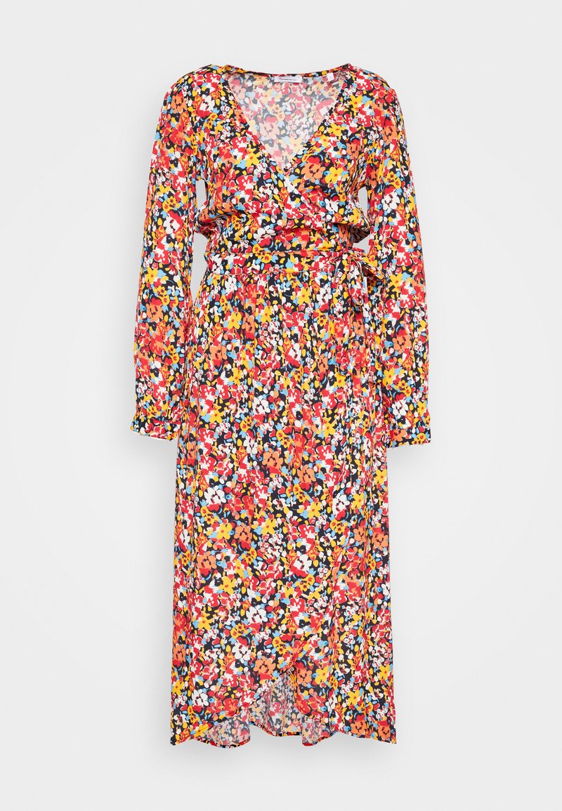 KnowledgeCotton Apparel Maxi-jurk rood gemêleerd