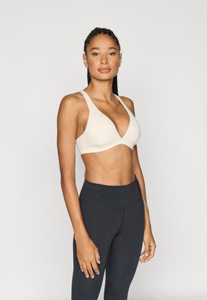 LUXE V-NECK SPORTS BRA  - Αθλητικό σουτιέν ελαφριάς στήριξης - cream