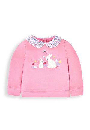 BUNNY & MOUSE APPLIQUÉ WITH COLLAR - Sweatshirt - pink