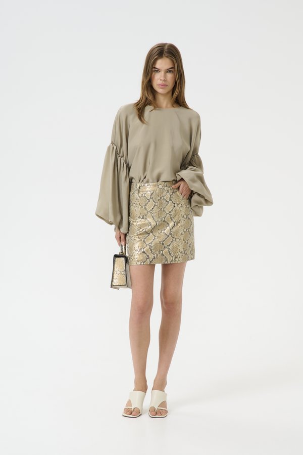 FELIZA SHORT - Leather skirt3