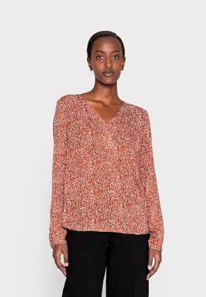 KAHERA AMBER BLOUSE - Blouse - orange black/chalk leo