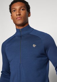 Norrøna FEMUND PUREULL ZIP NECK - Top s dlouhým rukávem - indigo night