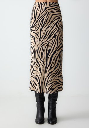 REGULAR WAIST LEOPARD PRINT - Gonna a tubino - beige
