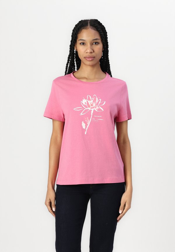 CREW NECK - Print T-shirt - bright rose