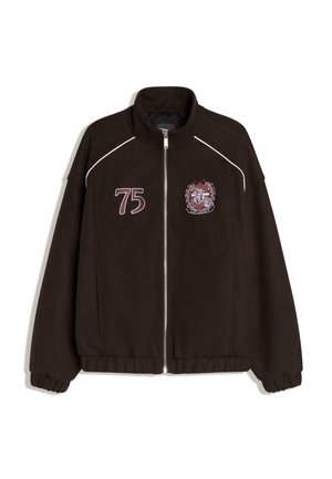 FELT WITH PATCH - Nyári dzseki - dark brown