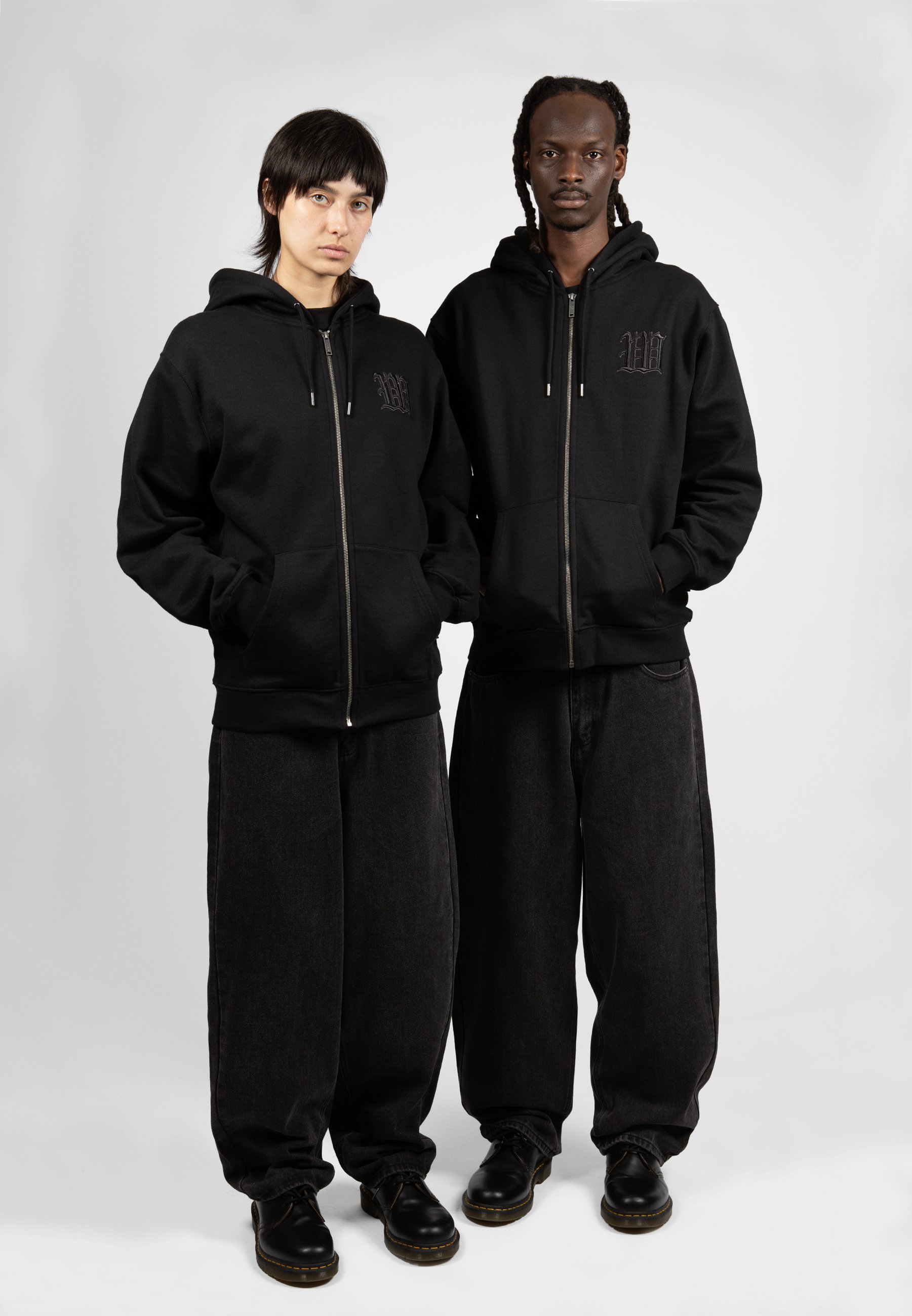 Wasted Paris KINGDOM CURVE ZIP HOODIE UNISEX - Felpa con zip