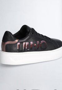LIU JO PLATFORM WITH MAXI LOGO - Sneakers basse - black