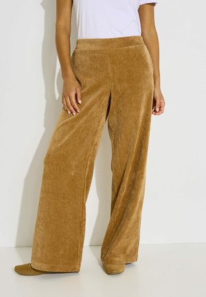 Grain de Malice, PANTALON VELOURS TAILLE ÉLASTIQUÉE - Pantalones - camel