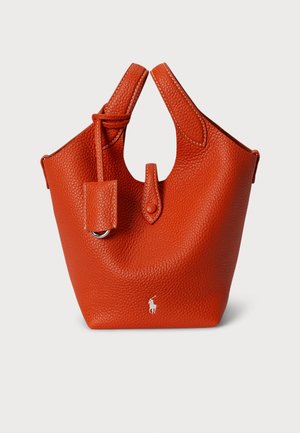 POLO PLAY LEATHER SMALL TOTE & CROSSBODY - Handtas - sunset orange