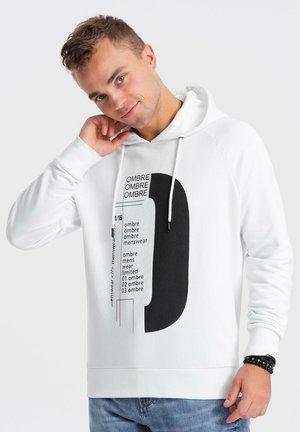 WITH PRINT - Hoodie - white