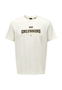 Only & Sons Print T-shirt - weiß hellblau