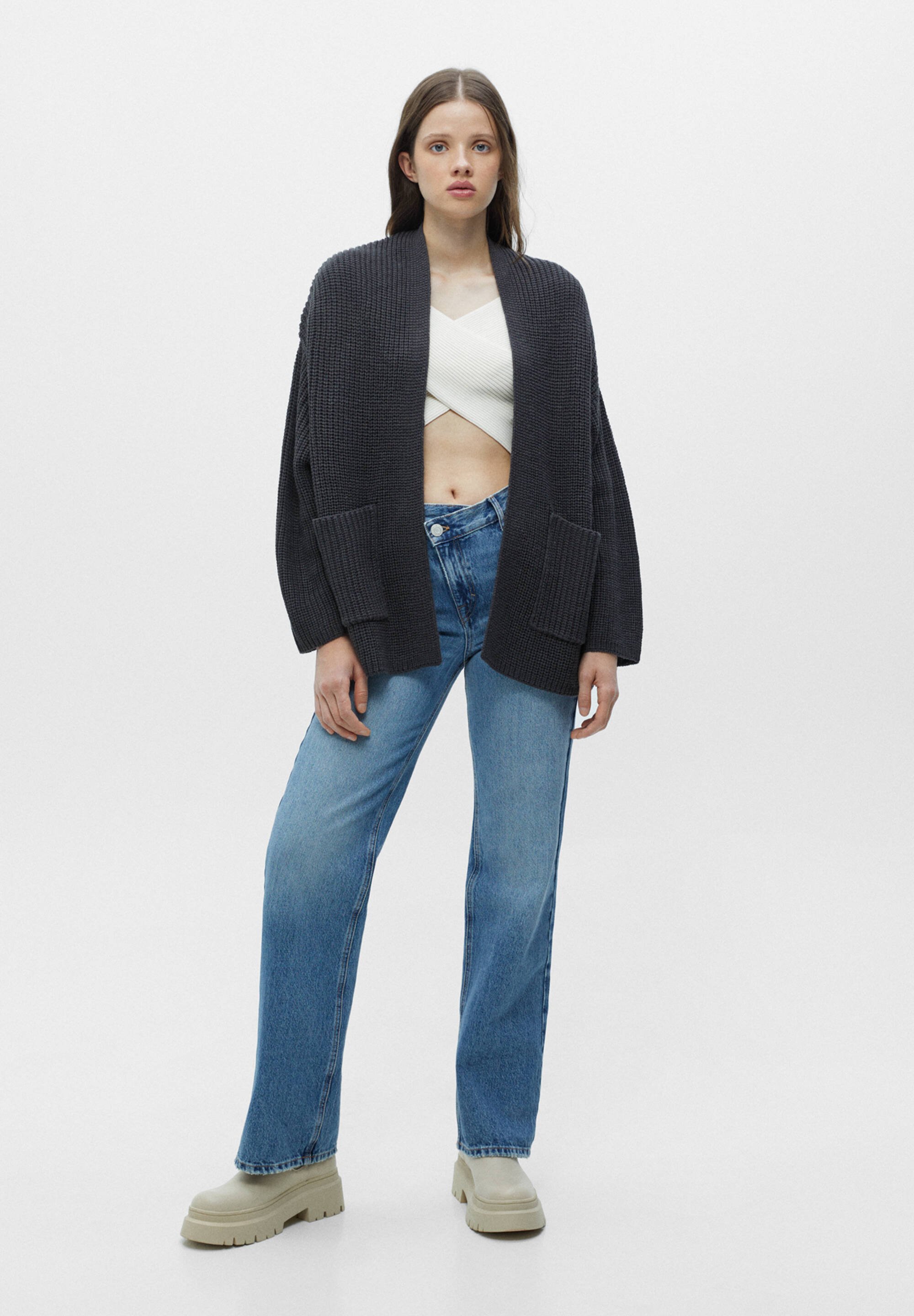 PULL\u0026BEAR Cardigan - black - Zalando.ie