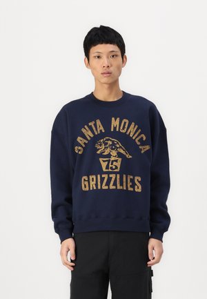 Boxy Santa Monica Grizzlies Graphic Crew Sweatshirt - Sweatshirt - navy