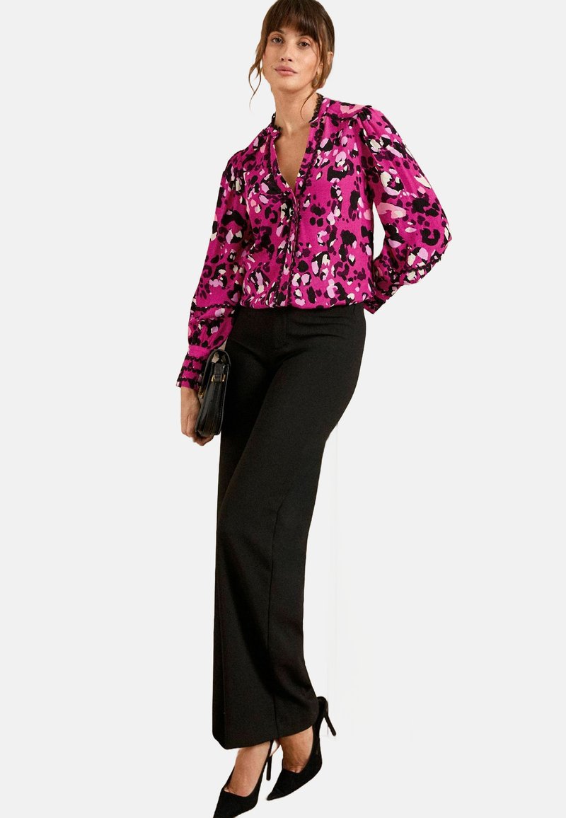 Bcannie Mesh Blouse Navy Pink Heart