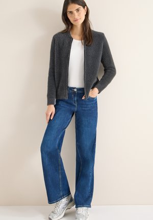 JACQUARD MIT ZIPPER - Gilet - schwarz