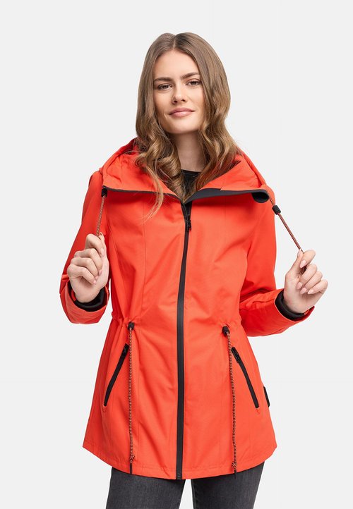 Veste De Pluie Finisterre Femme Taille 14 Orange - 100% Polyester - Occasion Bon état