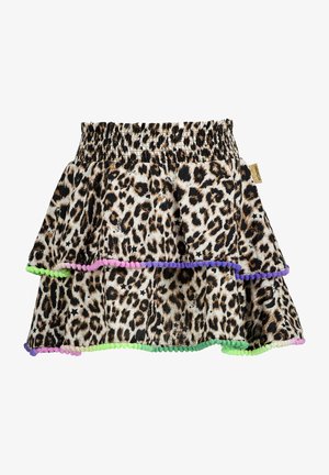 Minifalda - multicolor brown