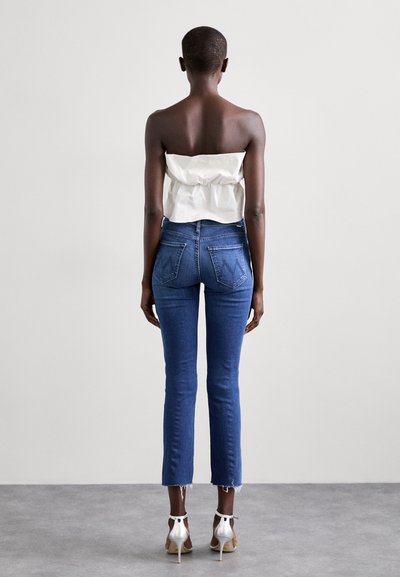 Mother THE MID RISE DAZZLER ANKLE FRAY - Jeans Skinny - blue denim
