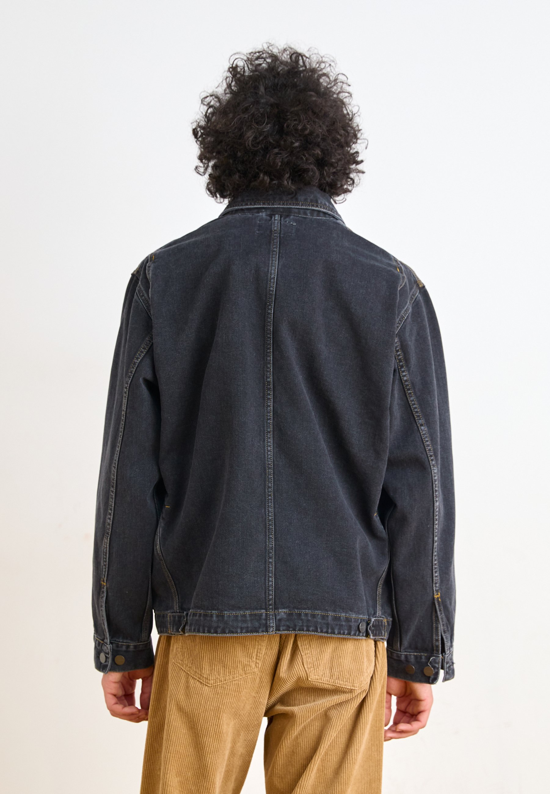 Carhartt WIP DOUBLE FRONT JACKET - Denim jacket - black stone