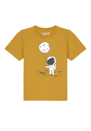 KLEINER ASTRONAUT MIT LUFTBALLON - Print T-shirt - ochre