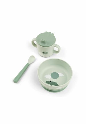 FOODIE FIRST MEAL SET  - Vaikiškų stalo įrankių rinkinys - green