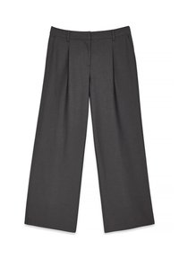 MELANGE MID WAIST - Püksid - dark grey