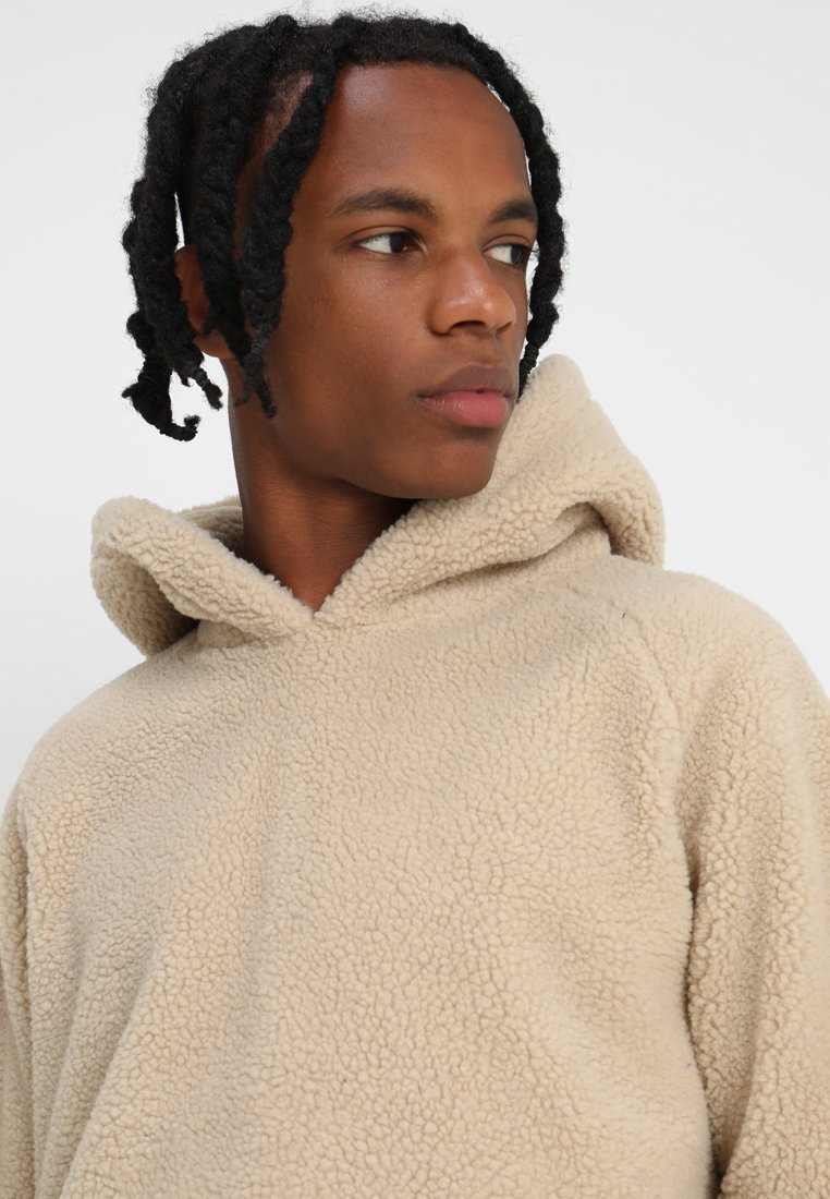 Urban Classics SHERPA POCKET HOODY - Felpa con cappuccio - darksand/beige -  Zalando