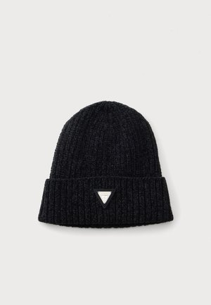 Guess, CHENILLE UNISEX - Плетена шапка - black