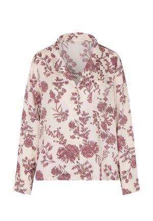 Hunkemöller, HUNKEMÖLLER JACKET WOVEN PRINT - Haut de pyjama - beige