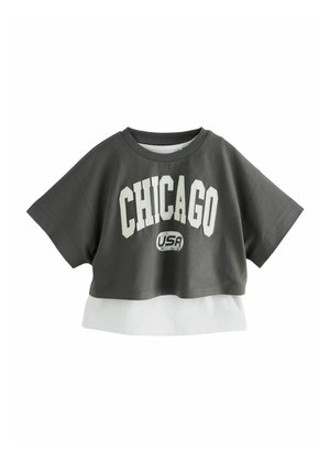 REGULAR FIT - T-shirt imprimé - grey white