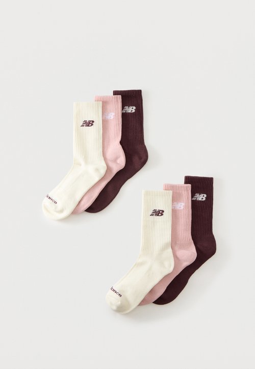 New Balance EVERYDAY SEASONAL MIDCALF UNISEX 6 PACK - Șosete - light pink/brown/off-white