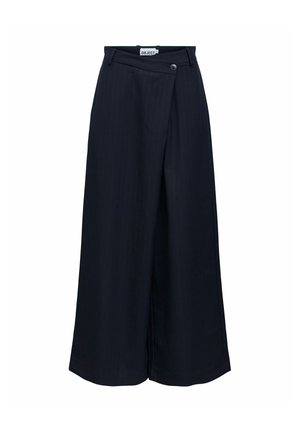Object, TROUSERS WRAP - Pantalon classique - mottled blue
