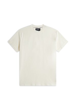 CON RISVOLTO SULLE MANICHE - Camiseta básica - panna